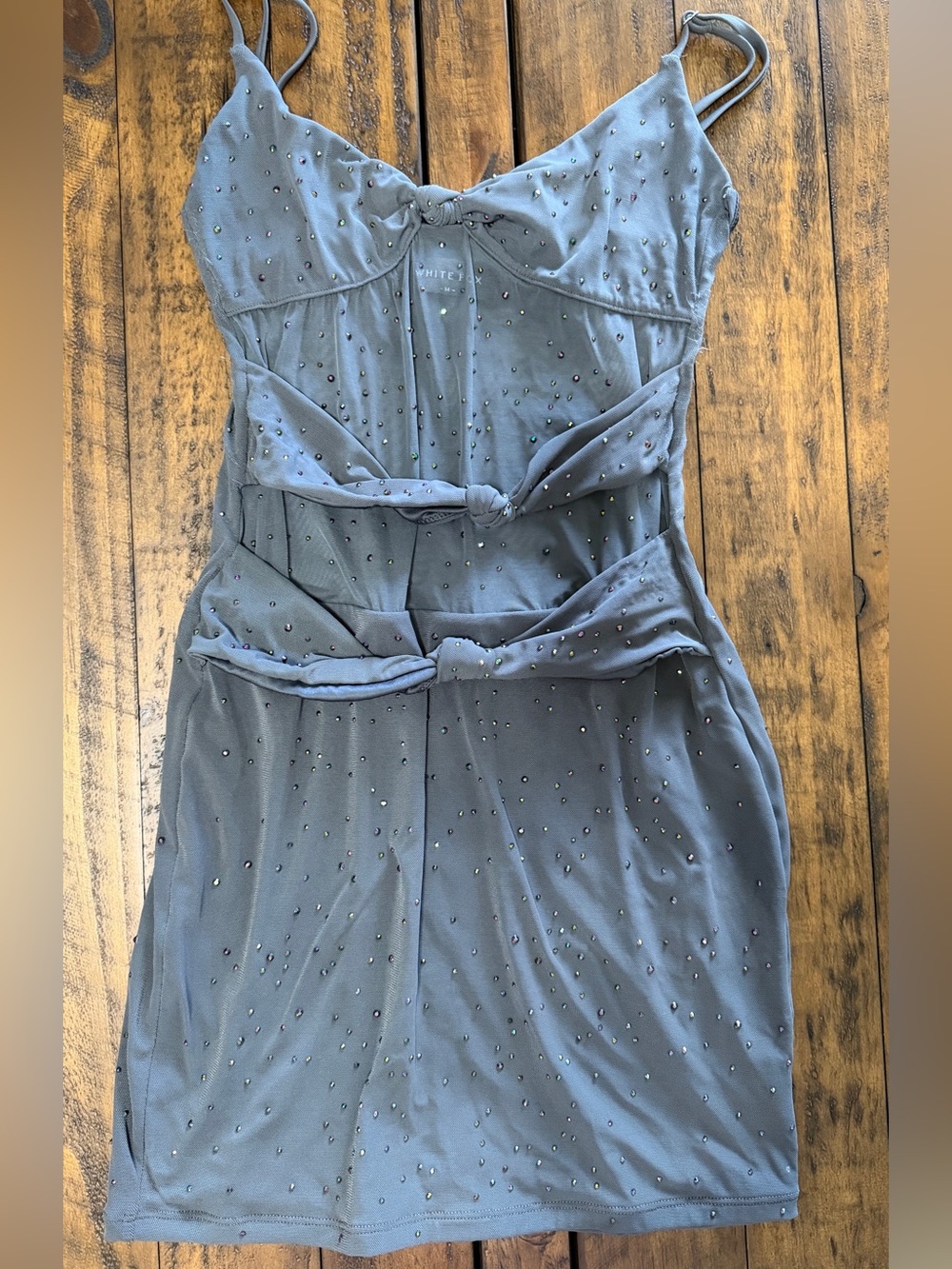 Embellished Spaghetti Strap Dress